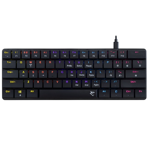 White Shark GK-006131-B/BR-US Nagamaki US fekete (brown switch) gamer billentyűzet