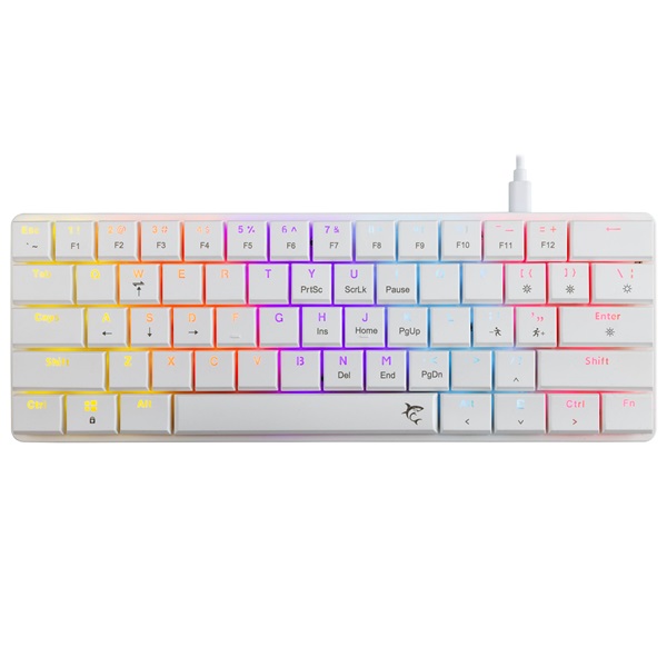White Shark GK-006211-W/R-US Nagamaki US fehér (red switch) gamer billentyűzet