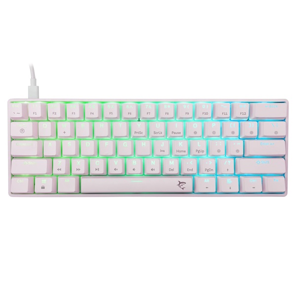White Shark SHINOBI 2 GK-004223W/BL-HU HUN fehér mechanikus (blue switch) gamer billentyűzet
