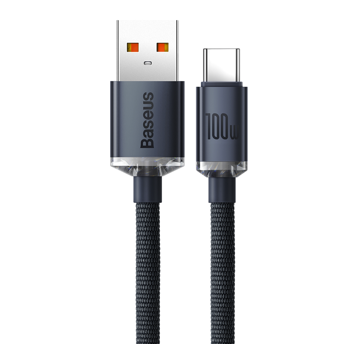 Baseus Crystal Shine USB-A - USB-C kábel, 100 W, 2 m, fekete