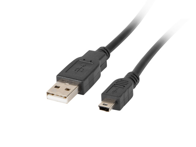 Lanberg Mini USB - USB-A 2.0 kábel, 1,8 m, fekete