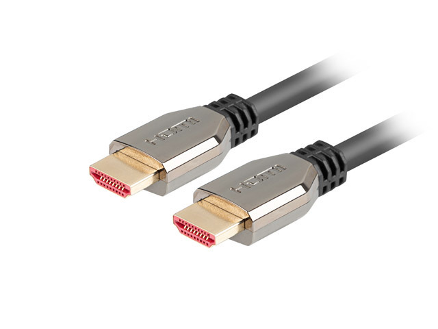Lanberg HDMI 2.1 kábel, 8K 60 Hz, 48 Gb/s, 1 m, fekete