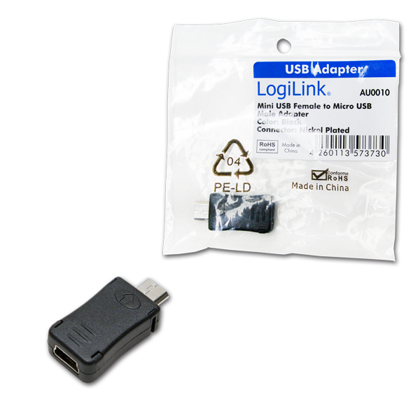 LogiLink AU0010 mini USB anya - micro USB apa adapter 2