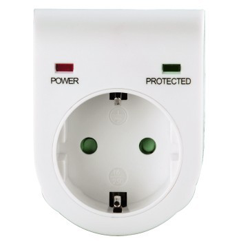Hama 47771 túlfeszültség-védő adapter, 1 aljzat, fehér 2