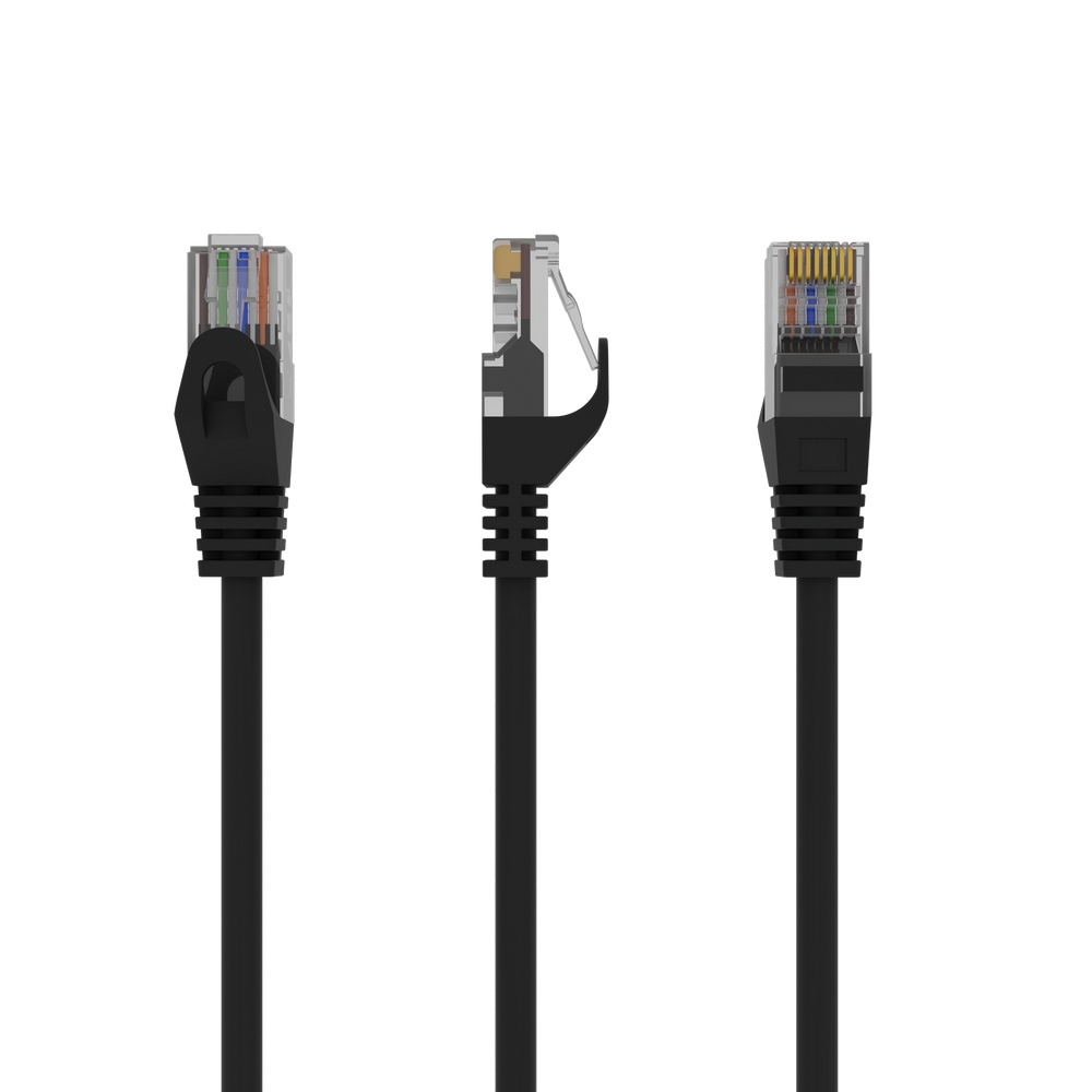 Gembird CAT6 UTP patch kábel, 0,5 m, fekete