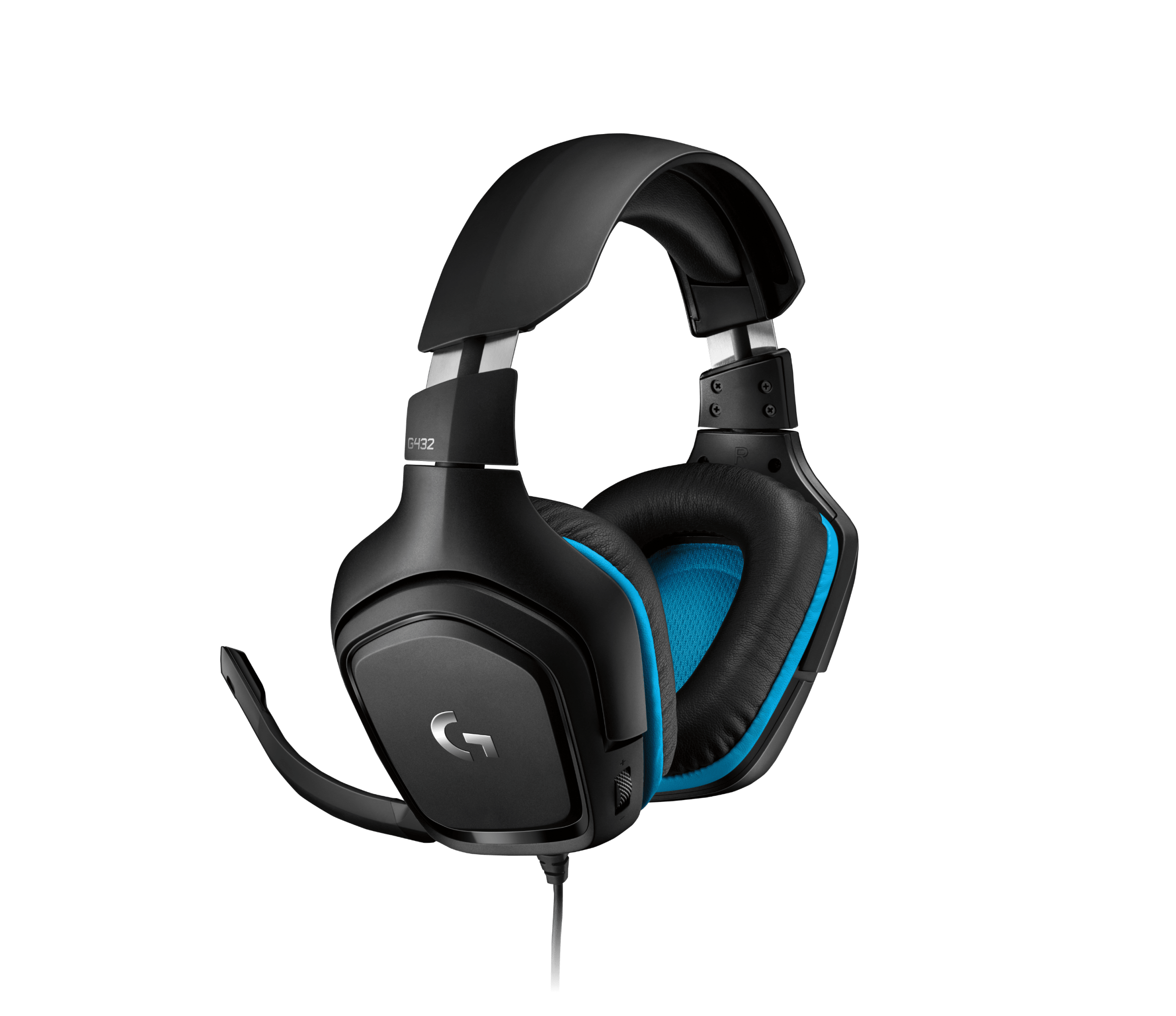 Logitech G432 7.1 vezetékes gamer headset, fekete