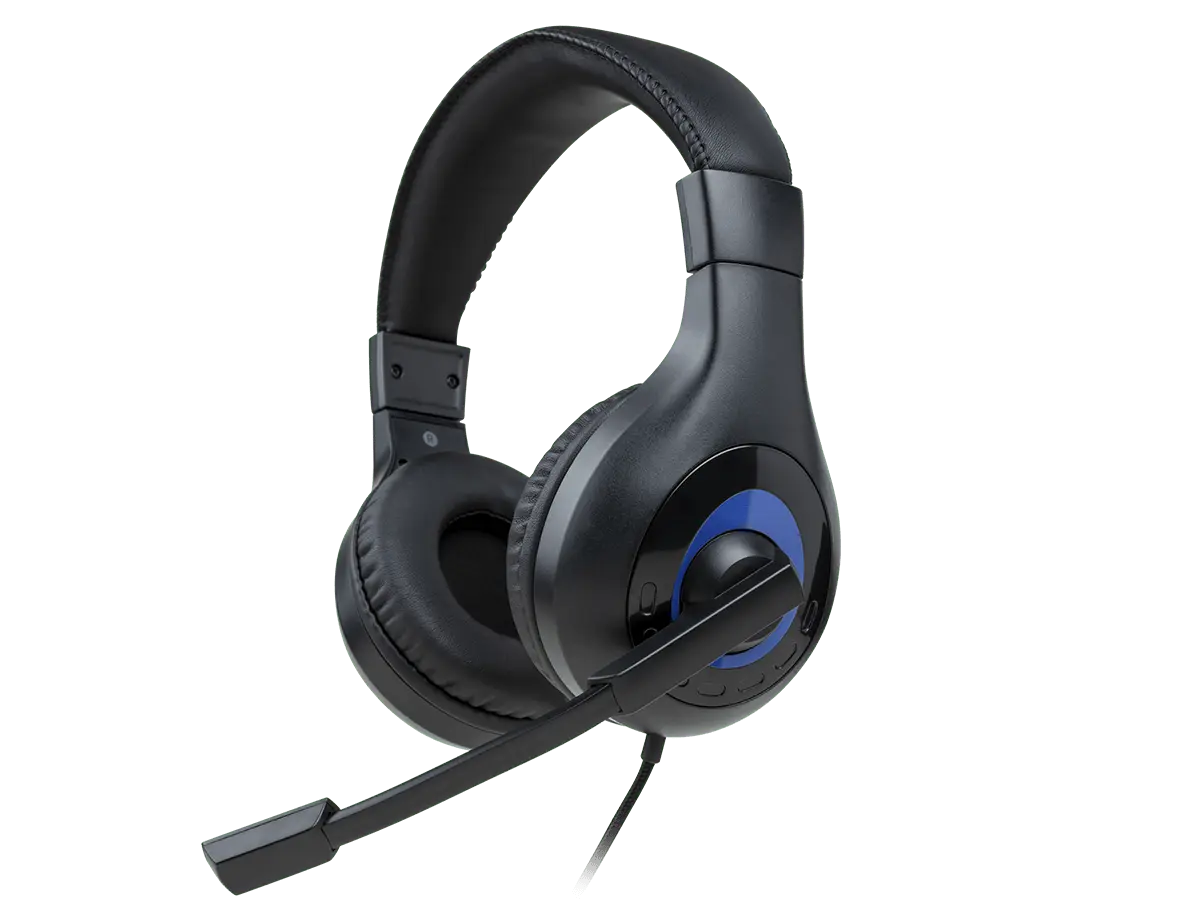 BigBen V1 vezetékes sztereó gamer headset PS4/PS5, fekete