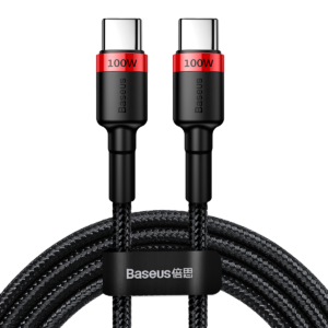 Baseus Cafule USB-C - USB-C kábel, 100 W PD, 2 m, piros-fekete